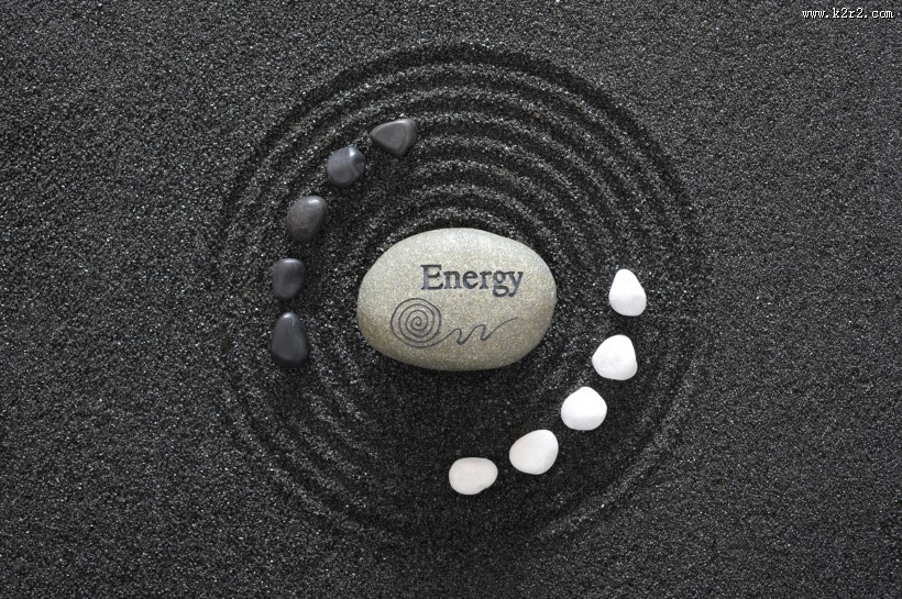 沙子鹅卵石养生图片