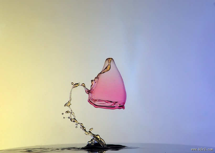 气吹水滴图片