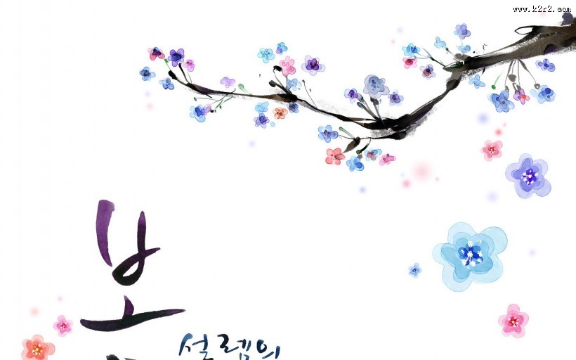 浪漫简约花朵信纸图片