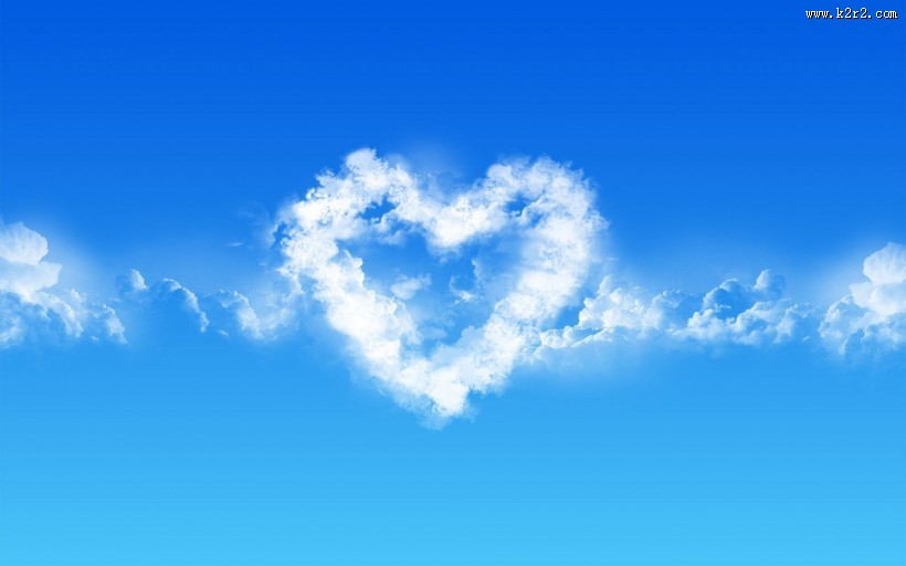 心形云朵图片