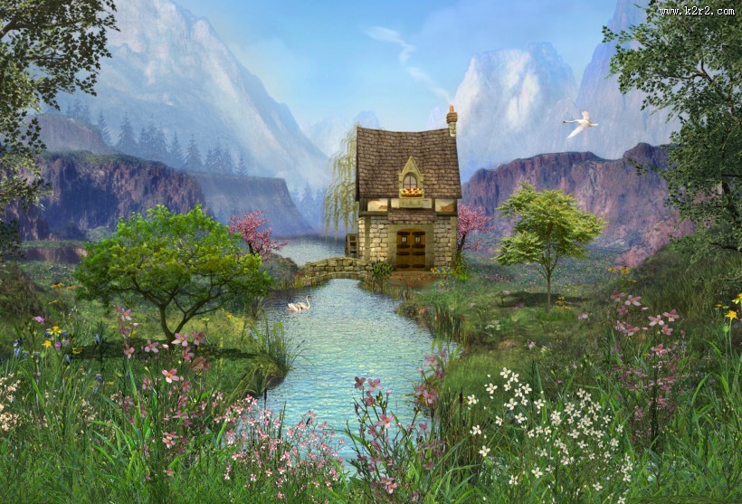 影楼奇幻摄影背景图片