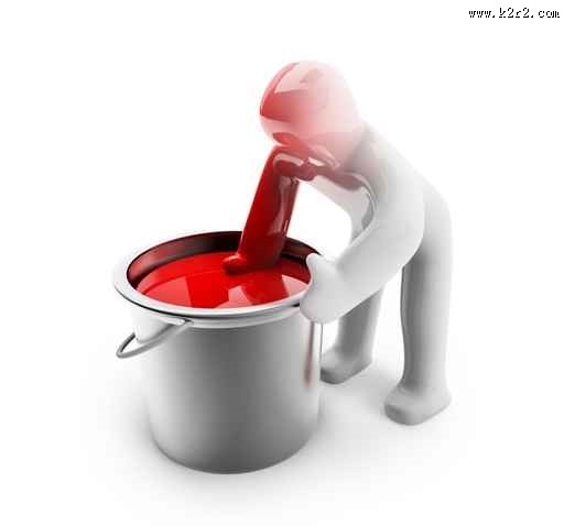 3D小人刷漆图片(500px-1000px)