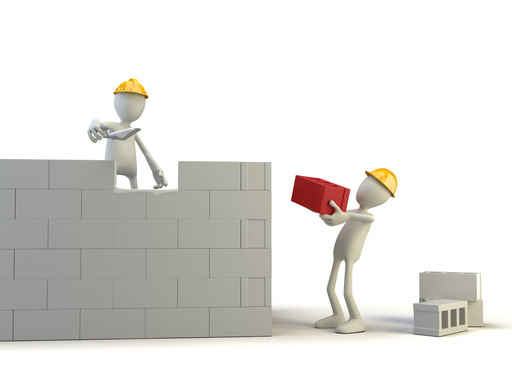 3D小人砌墙盖房图片（500px小图）