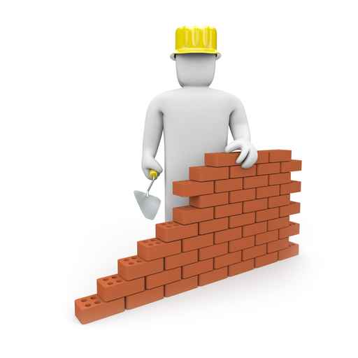 3D小人砌墙盖房图片（500px小图）