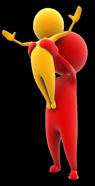 3D橙色小人png图片