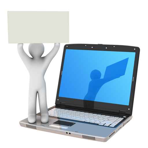 3D小人与笔记本图片（500px小图）