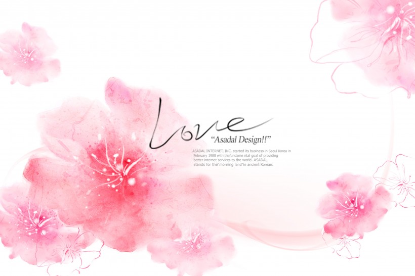 手绘梦幻花朵信纸底纹图片