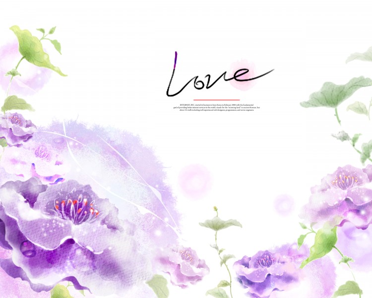 手绘梦幻花朵信纸底纹图片