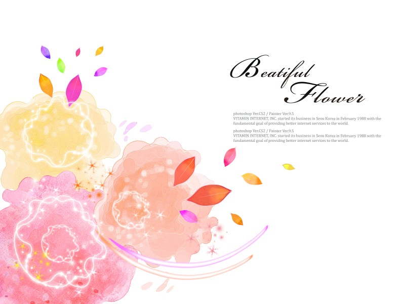 手绘韩国花纹信纸底纹图片大全