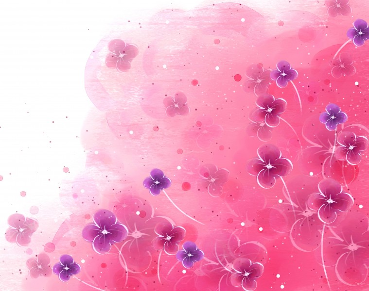 韩国唯美花朵背景图片