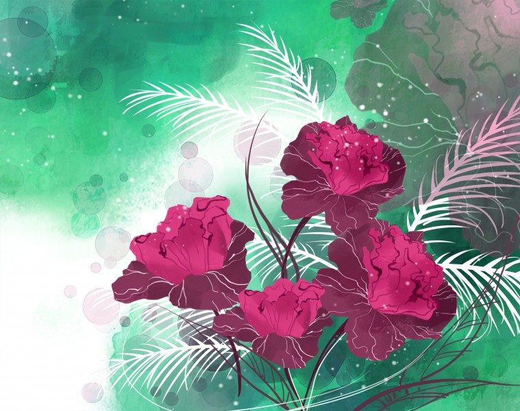 韩国唯美花朵背景图片