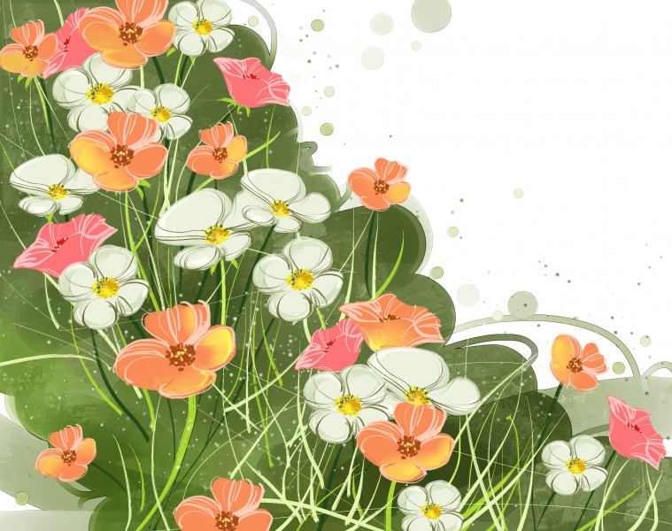 韩国唯美花朵背景图片