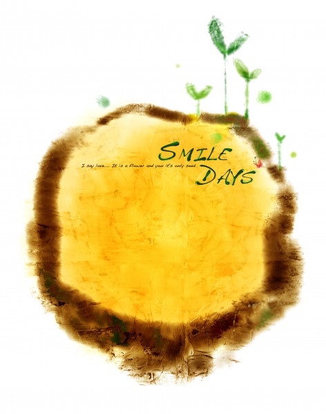 朦胧手绘花朵图片