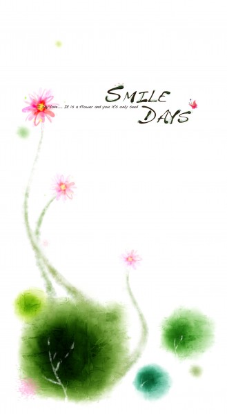 朦胧手绘花朵图片