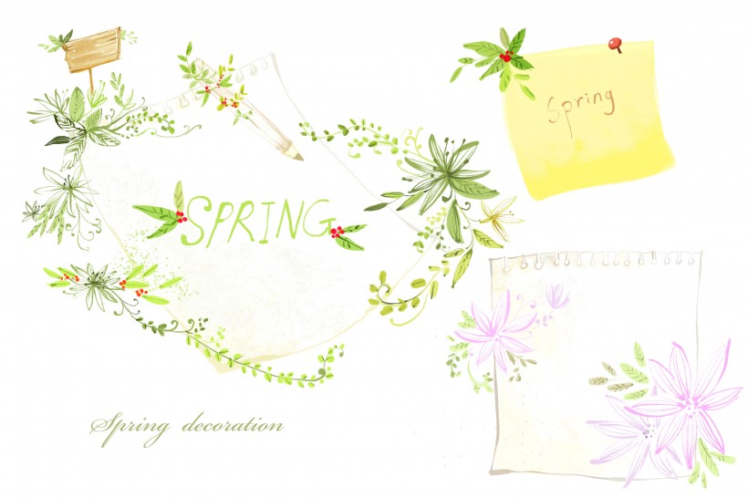 手绘田园风格插画图片