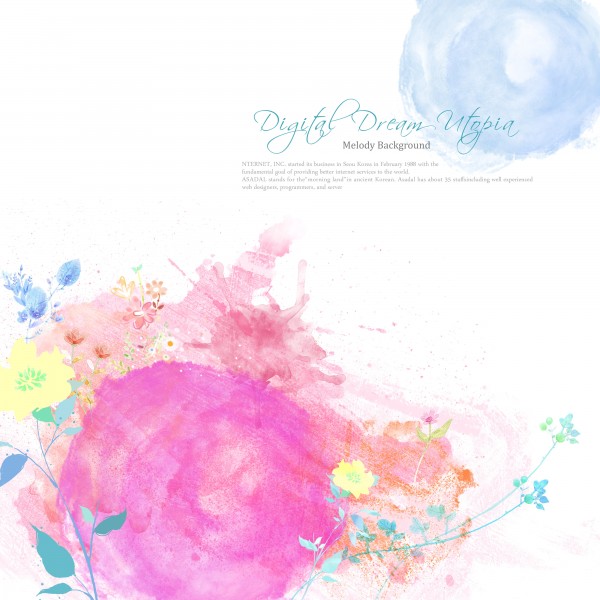 水墨梦幻花朵图片