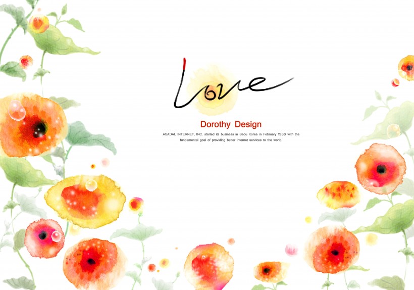 水墨梦幻花朵图片