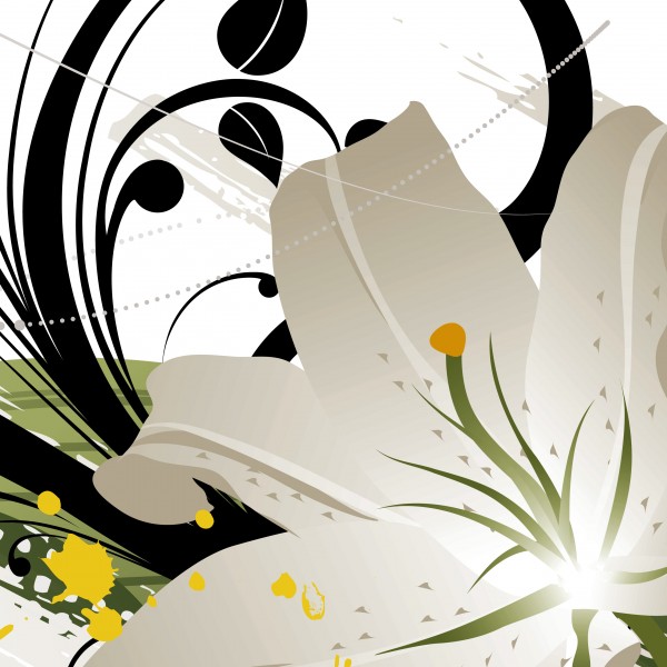 百合花三联挂画图片大全