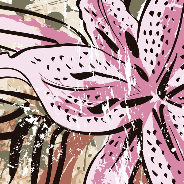 百合花三联挂画图片大全