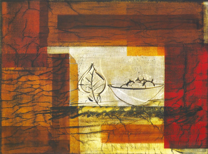 抽象风景油画图片