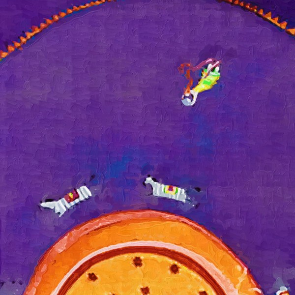 抽象风景油画图片