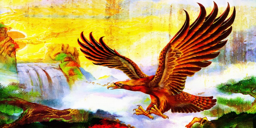 动物无框油画图片