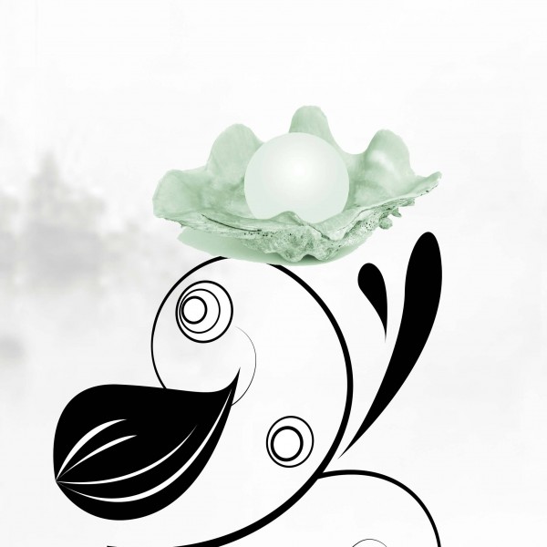 水墨花朵鱼三联画图片