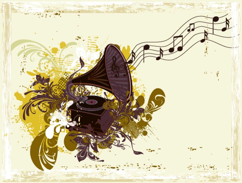 矢量音乐背景图片