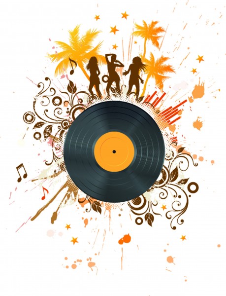 矢量音乐人物剪影图片