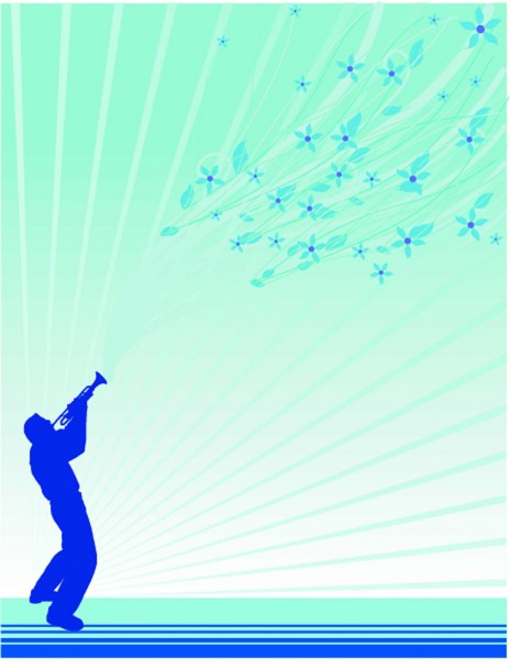 矢量音乐人物剪影图片