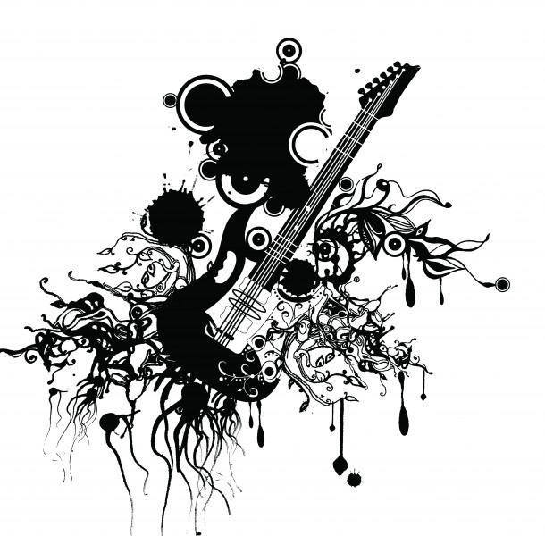 矢量音乐人物剪影图片