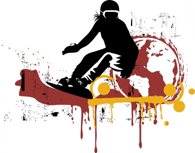 极限运动剪影图片