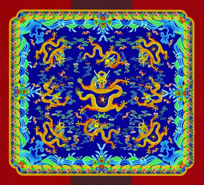 龙纹刺绣图案图片