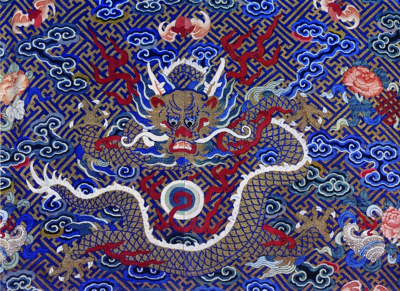 龙纹刺绣图案图片