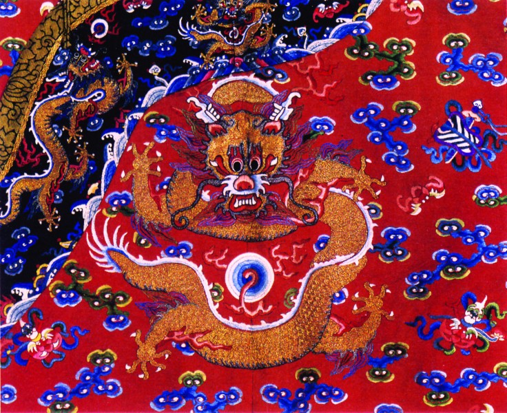 龙纹刺绣图案图片