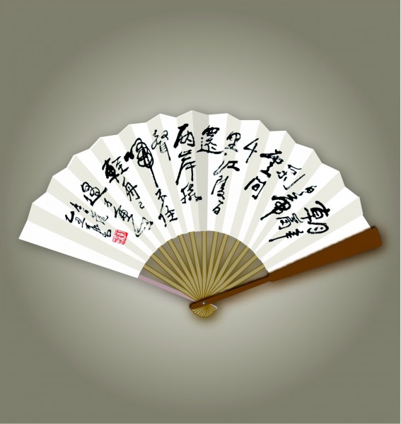 中国传统扇子图片