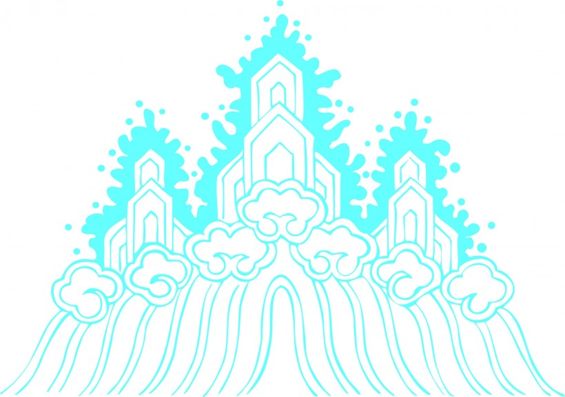 古典浪花花纹图片