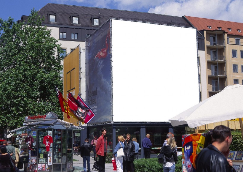 户外空白广告牌图片