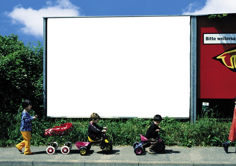 户外空白广告牌图片