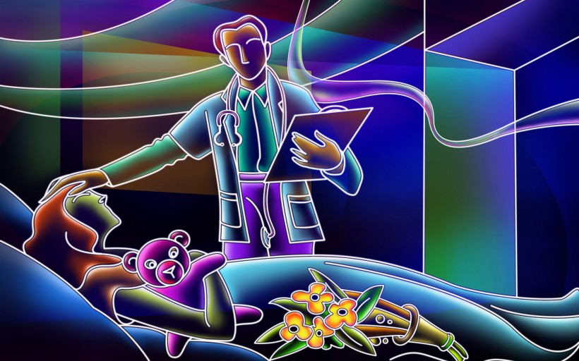 彩色线条抽象画图片