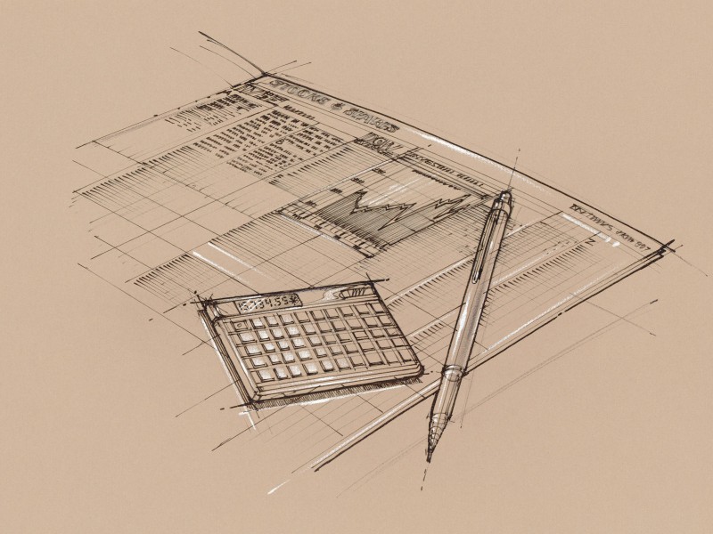 办公用品素描图片