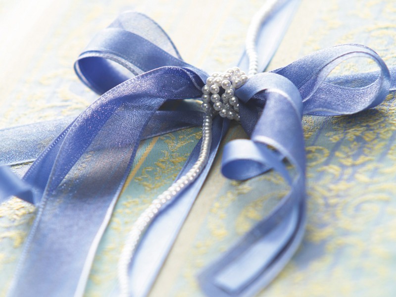 礼品包装彩带蝴蝶结图片素材