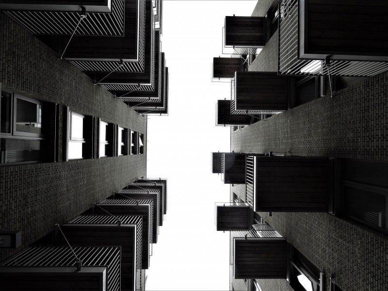 黑白建筑摄影图片