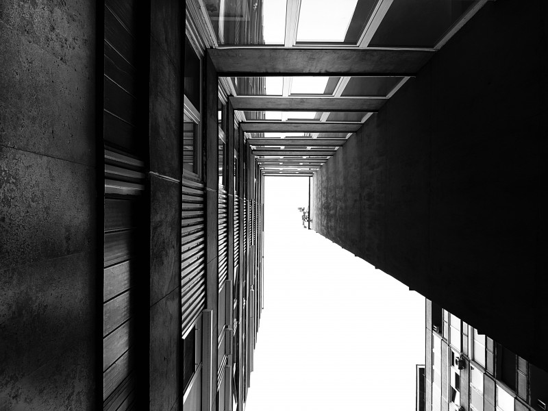 黑白建筑摄影图片