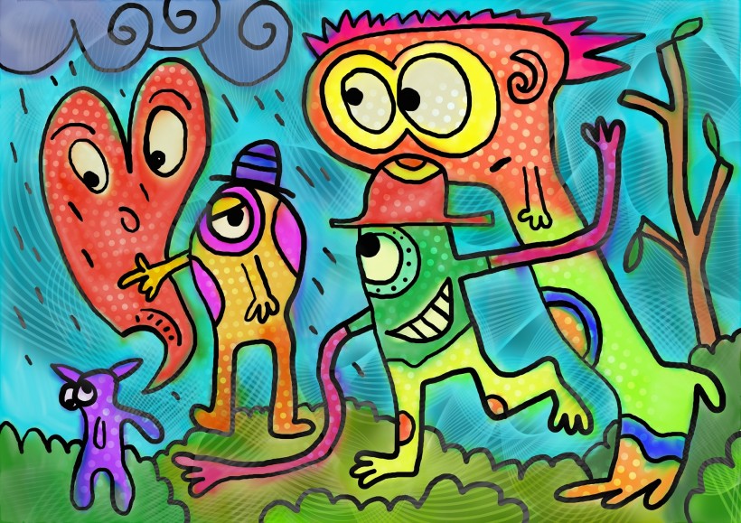 墙上个性的涂鸦图片