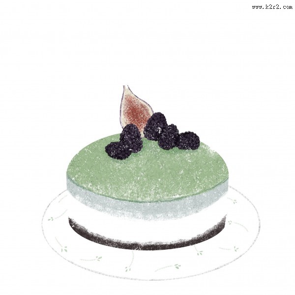 抹茶味道甜品甜点插画图片