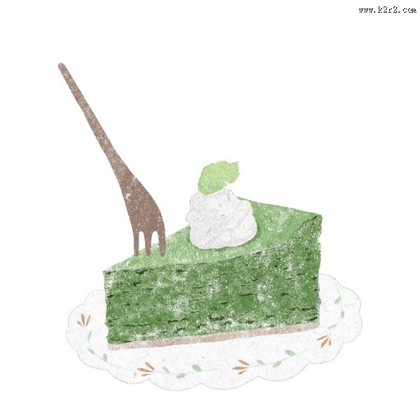 抹茶味道甜品甜点插画图片