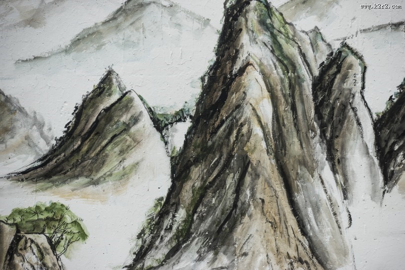 中国风水墨山水画图片