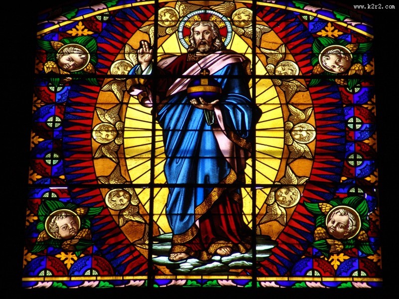 教堂玻璃彩色花窗图片大全