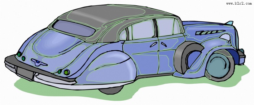 老爷车卡通图片